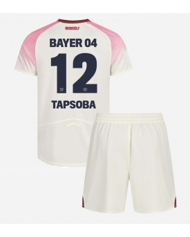 Billige Fotballdrakt Bayer Leverkusen Edmond Tapsoba #12 Replika Bortedraktsett Barn 2025-26 Kortermet (med bukser)